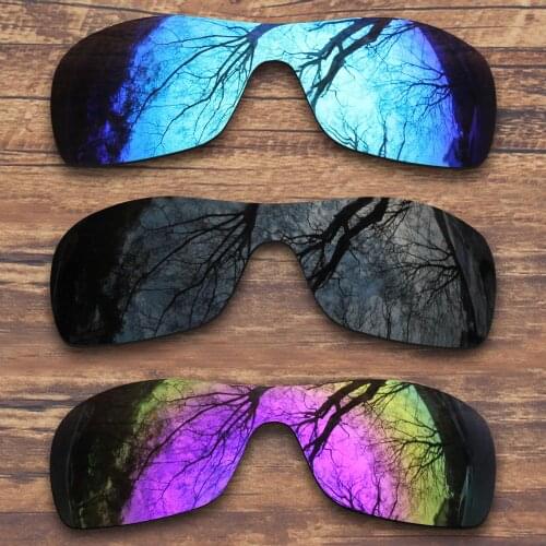 ToughAsNails 3 Pieces Black.Blue.Purple Polarized Replacement Lenses for Oakley Antix Sunglasses
