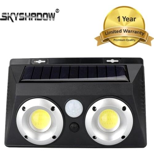 New Solar Led Light Outdoor With PIR Motion Sensor Wall Lamp Led COB Spotlight IP65 Waterproof For Street Garden Decor Lighting