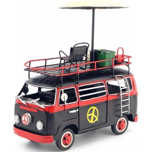 Vintage decorative hand-made metal artifacts model of a classic car Creative decorations