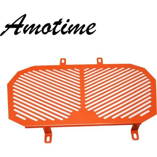 Motorcycle Black/Orange Radiator Protection Water Tank Guard Stainless Steel For DUKE 390 2013-2015 2016