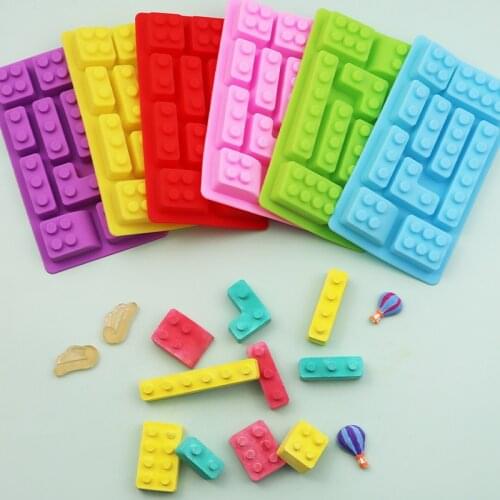 10 Holes Blocks Shaped Rectangular DIY Chocolate Silicone Mold Ice Cube Tray Cake Tools Fondant Moulds