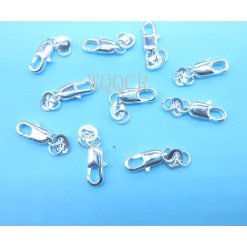 10PCS/Lot 925 Sterling Silver Jewelry DIY Making Necklace Bracelet Lobster Clasp Lettering 925 Tag Jewelry Accessories