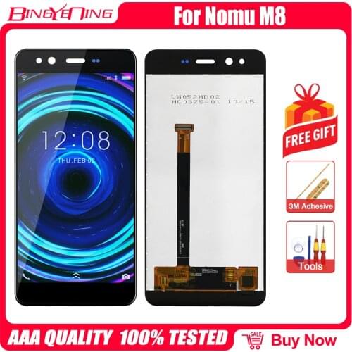 100% Original 5.2 inch LCD&Touch Screen Digitizer Display module Replacement Parts For Nomu M8 LCD Cellphone