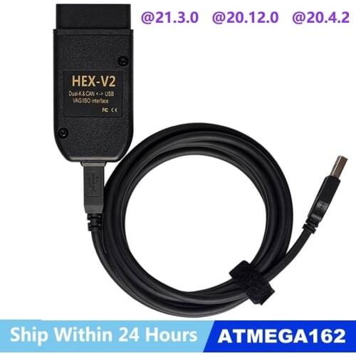 2021 Popolar HEX V2 Obd2 Scanner VAGCOM 21.3.0 VAG COM 20.12 FOR VW AUDI Skoda Seat Vag 20.4 ATMEGA162+16V8+FT232RQ