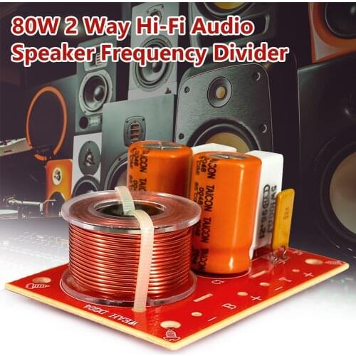 80W 2 Way Hi-Fi Speaker Frequency Divider Speaker Audio Crossover Filters KTV Home Audio Accessories Audio Replacement Part