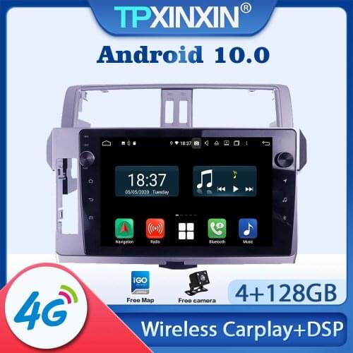 Android 10.0 For Toyota Prado 2014 - 2015 Car Radio Multimedia Video Audio Recorder Player Navigation HeadUnit GPS Auto 2din DVD