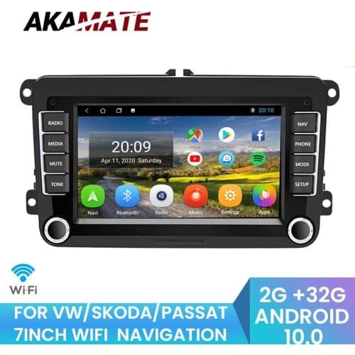 7'' HD Car Radio Multimedia Video Player Android GPS FM AM Bluetooth Carplay Touch Screen Android Volkswagen Car Streo For Skoda