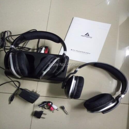 Home TV Wireless Double Headphones Headset Stereo loudly old man common A base two headphones ADH300+302 for 2 users to listen