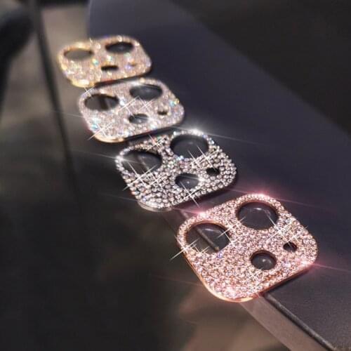 Cover For Iphone 12Pro Camera Protector Crystal Glitter Stone Fashion Luxury Bling Diamond Lens Protection Camera Protector Film