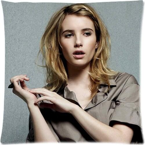 Emma Roberts Print Pillow Case DIY Pillow Cover Decorative Pillowcase For Sofa Chair Cushion Cover 45x45cm Home Decor