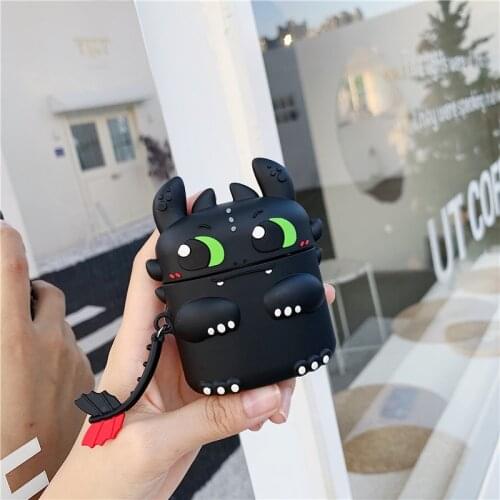 For QCY T8 Case True Wireless Earphone Case cute silicon Case cartoon case cover Cute cartoon dinosaur pattern
