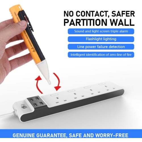 LED Light Electrical Indicator 90-1000V Socket Wall AC Power Socket AC Voltage Detector Sensor Non-contact Tester Pen