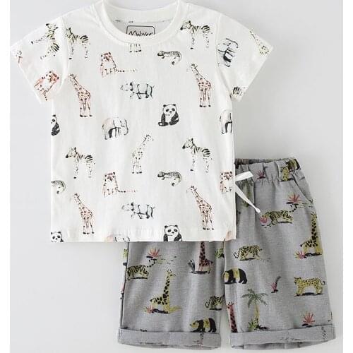 Short Sleeve tshirt Shorts Pants Sports Outfits 100% Cotton Casual Baby Boys Clothes Sets Summer Bebe Kids Infant Children Suits