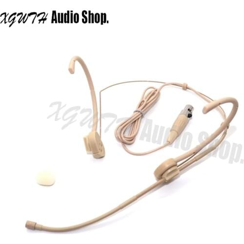 Headset Microphone Mini 4 Pin XLR TA4F Omnidirectional Condenser Mic for Shure Wireless Bodypack Transmitter System