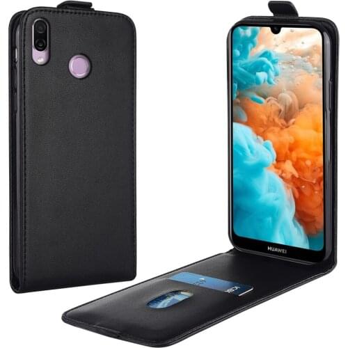 Flip Up and Down Leather Case for Huawei Y6 2019 MRD-LX1F MRD-LX1 MRD-LX3 Vertical Cover for Y6 y6 2019 Case Phone Bag