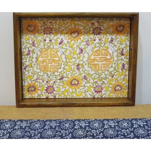 Creative Hand-painted Ceramic Rectangular Inlaid Ceramic Plate Painting Cup, Water Pot, Tray, Tea Plate and Tea Set