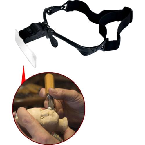 Headband Carving Magnifier Eyewear 2 LED Magnifier For Soldering 1.0/1.5/2.0/2.5/3.5X 5PC Glasses Reading Repair Manicure Loupe