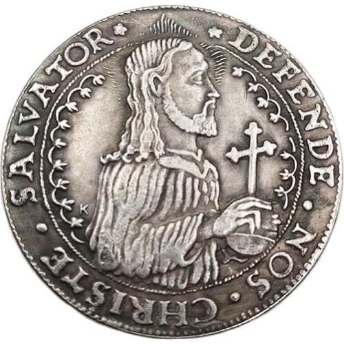 Coin 1577 Defende Nos Christe Salvator Holding A Cross Coin Collection Souvenirs Home Decoration Crafts Ornaments Gift