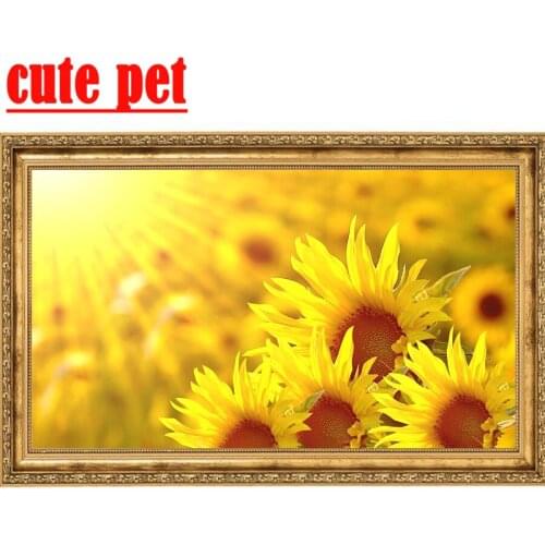 Sunflower wallpaper Mosaic Home Decor 3D Painting Full Square Diamond Embroidery Gifts Cross Stitch rhinestone artwork No Frame