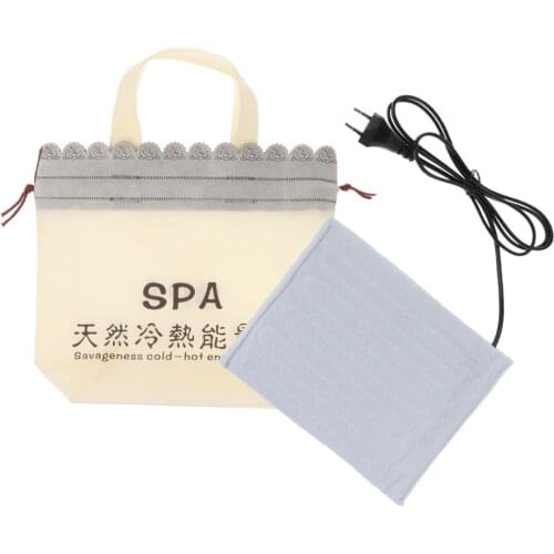 Hot Stone Massage Set Heater Relieve Stress SPA Solan Health Care Basalt Rocks Round Massage Tool Stones Heating Bag Home Beauty