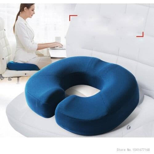Mens and womens memory foam cushion office hemorrhoids cushion adjustment sitting posture sciatica butt memory pillow