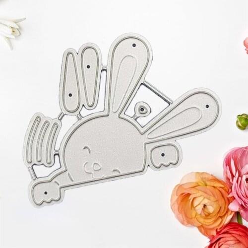 Q1FD Rabbit Metal Cutting Dies Stencil DIY Scrapbooking Album Paper Template