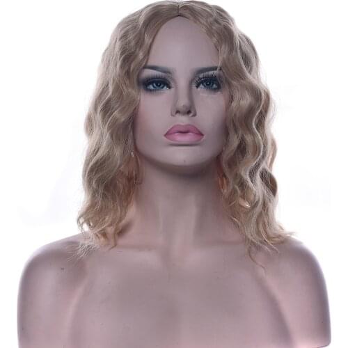 Soowee African Curly Blonde Brown Synthetic Hair Short Wigs Hairpieces Party Hair Black Green Red Cosplay Wig for Women