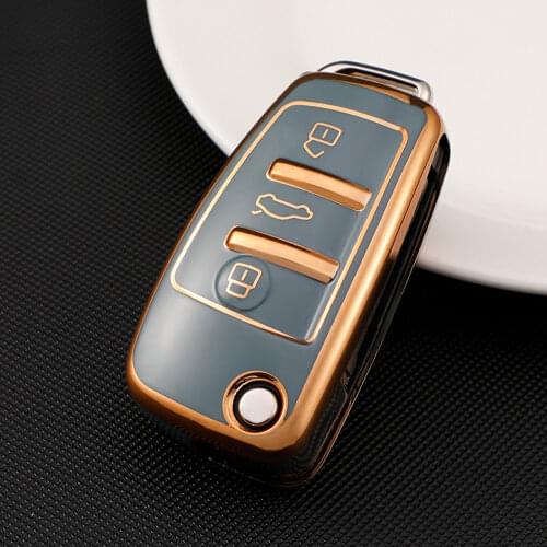 Carbon Fiber TPU for Audi A3 A4 B9 A5 A6 C6 Q5 Q7 B7 Tt A1 Q8 B5 RS3 S3 Key Cover Case Car Accessories Key Holder Case Cover