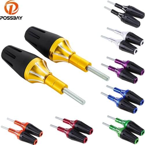 POSSBAY Universal Motorcycle Frame Slider Falling Crash Protector M8 Bolt Diameter Motocross Motorbike Falling Protector