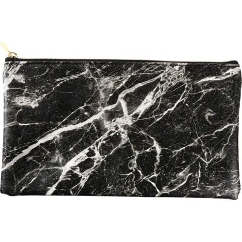 Women Girl Marbled Makeup Bag Korea Fashion Pen Box Credit Card Holder Coin Purse Organizer Pouch 2021 Toiletry Bag