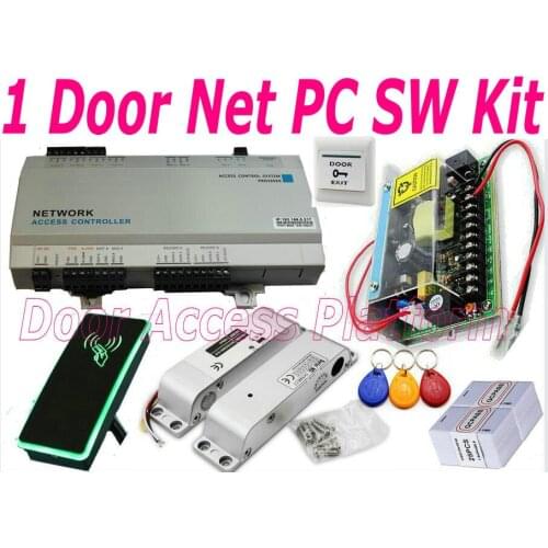 1 Door Network Mounted Drop Bolt Lock Access Controller+RFID EM Card access reader+UPS Power supply+Promity card 125KHz Full kit