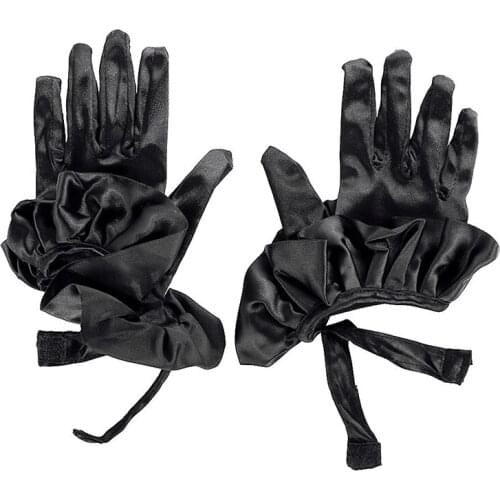 1Pair Sexy Gothic Black Glove Halloween Funny Punk Rock Gloves Jazz Disco Mittens Clubwear Dance Cosplay Costume