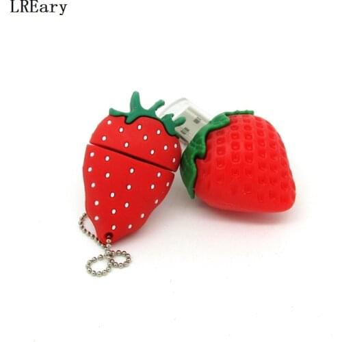2 styles red Strawberry usb flash drive disk memory stick mini computer gift 4gb 8gb 16gb 32gb pendrive Pen drive personalized