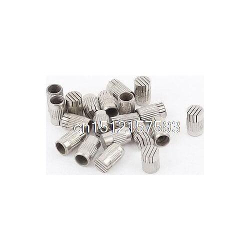 20 Pcs Mould Parts Aluminum Parallel Slotted Core Vent 6mm Diameter Silver Tone