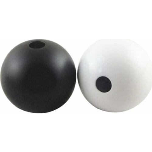 4pcs Black/White Iron Ball Hollow Ball,Middle Hole Diameter 10mm Metal Decorative Iron Ball,DIY Hardware Accessories