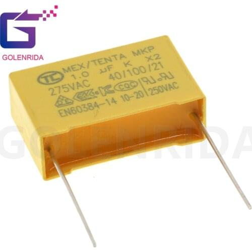 5pcs capacitor X2 capacitor 275VAC Pitch 27.5mm X2 Polypropylene film capacitor 1uF 105K