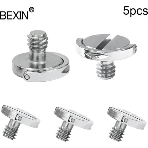 BEXIN 1/4 Inch folding D-ring Camera Screw Adapter mount screw for Tripod Ball Head Quick Release Plate tripod Accessories