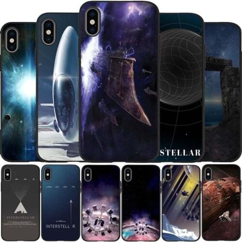 Interstellar black Silicone Phone Case For iPhone 12 XR XS Max 5 5S SE 2020 6 6S 7 8 PLUS X 11Pro Max 11 Cover