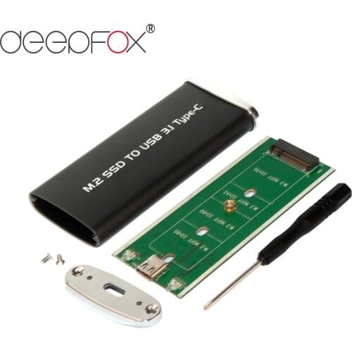 DeepFox USB 3.1 Type C To NGFF M.2 B Key SSD Enclosure Adapter Connector M.2 to USB 3.1 Converter Hard Disk Case Support 10Gbps