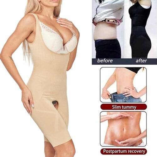 Women Full Body Shaper Seamless Firm Control Faja Waist Cincher Underbust Waist Trainer Corset Girdle Bodysuit Shapewear