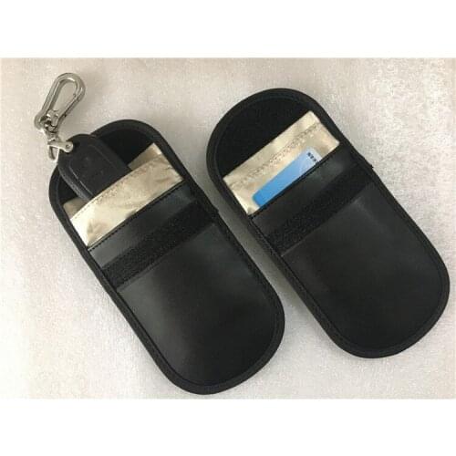 Double-layer Round Car Key Shielding Case Anti-radiation Mobile Phone Bag Signal Shielding Bag