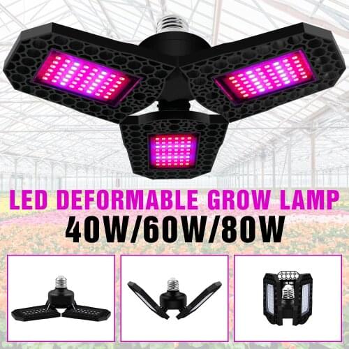 E27 LED Grow Bulb Full Spectrum Plant Light 40W 60W 80W Phyto Lamp 220V LED Phytolamp For Greenhouse Hydroponic Seeds Fitolamp