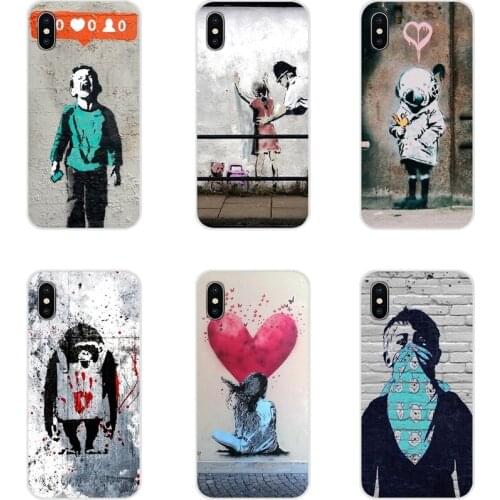 Mobile Phone Case Covers For Samsung Galaxy S2 S3 S4 S5 Mini S6 S7 Edge S8 S9 S10E Lite Plus Street Art Banksy Graffiti Painting