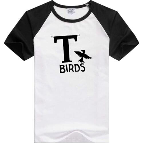 T Birds Ringer Grease short sleeve casual Men Women T-shirt Comfortable Tshirt Cool Print Tops Fashion GA957