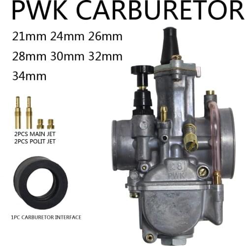 MAIKELONG Motorcycle for Keihin Koso Pwk Carburetor Carburador 21 24 26 28 30 32 34 Mm with Power Jet Fit on Racing Motor