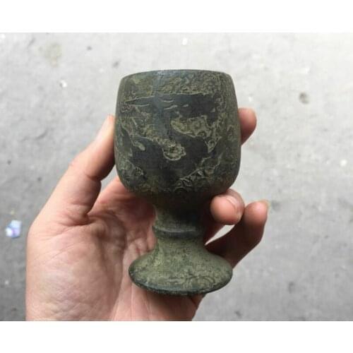 Chinas old jade Cup Embossed Shouzi Jade Cup Longtu Cup
