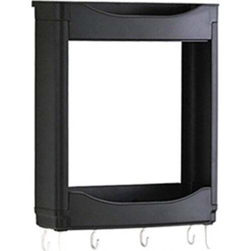 Kitchen Rack Plastic Spice Hang Decoration Shelf Wall Mounted Seasoning Jar Holder