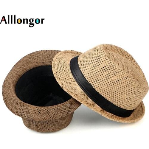 Summer 2020 Casual travel Chapeu Fedora jazz hat Homme Breathable Panama Beach Straw Sun Hat Men Cap Sunhat gorro hombre