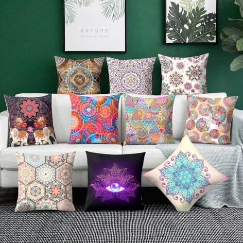 Mandala Cushion Cover Geometric Pillowcase Polyester Pillow Case print pillowcases Elephant Pillow covers Sofa cushion cover