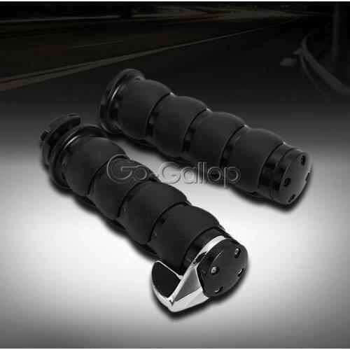 Motorcycle Black 1" Bar Handlebar Hand Grips For Harley Dyna Street Bob Low Rider Road King Custom Street Glide FLHX Touring